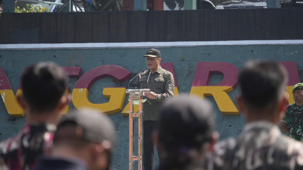 Jambore Ormas Jabar 2024 digelar Badan Kesatuan Bangsa dan Politik (Bakesbangpol) Jabar berlangsung di markas Dodik Bela Negara Rindam III/Siliwangi, Cikole, Kecamatan Lembang, Kabupaten Bandung Barat. Foto: Pemprov Jabar.