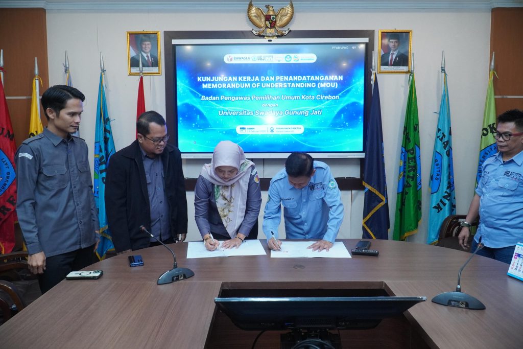 Bawaslu Kota Cirebon Tandatangani Kerjasama dengan UGJ dan UIN Cirebon Bawaslu Kota Cirebon